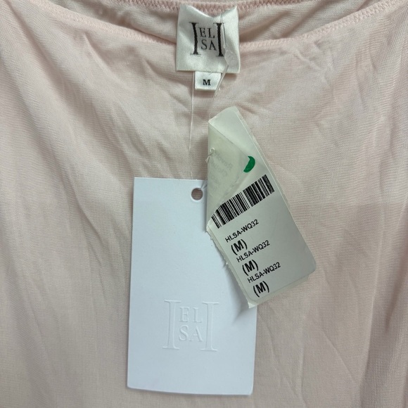 HELSA Sheer Knit Layered Maxi Skirt ballet pink sheer jersey As Is Revolve M - Picture 5 of 7